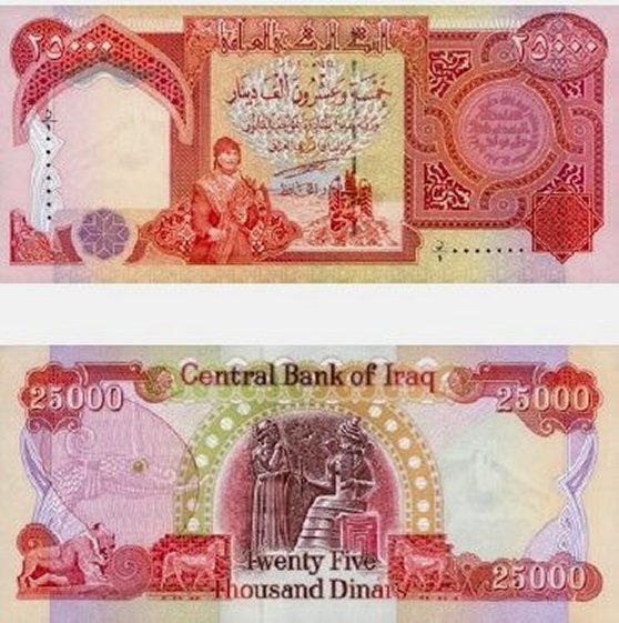 Iraqi dinar currency Flags of The World