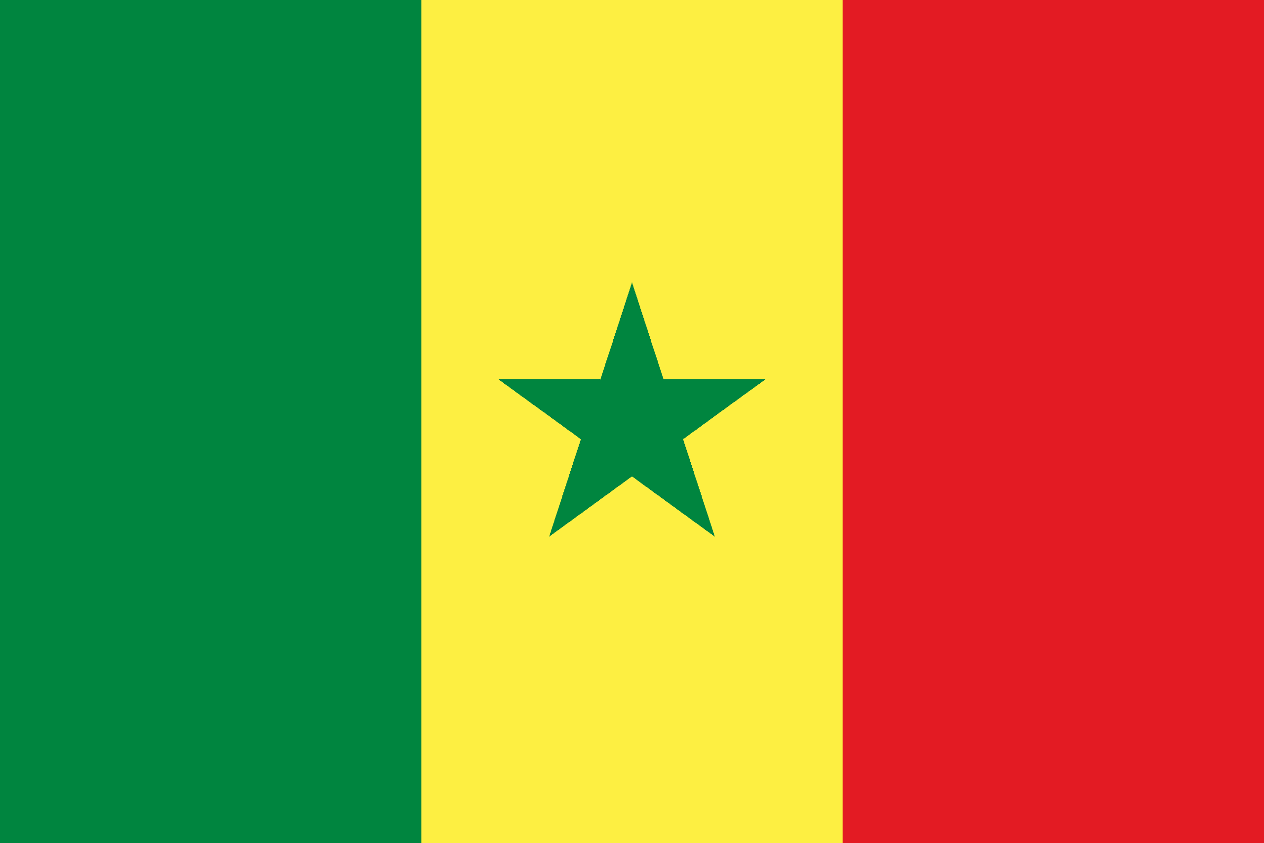 Senegal Nationale Vlaggen